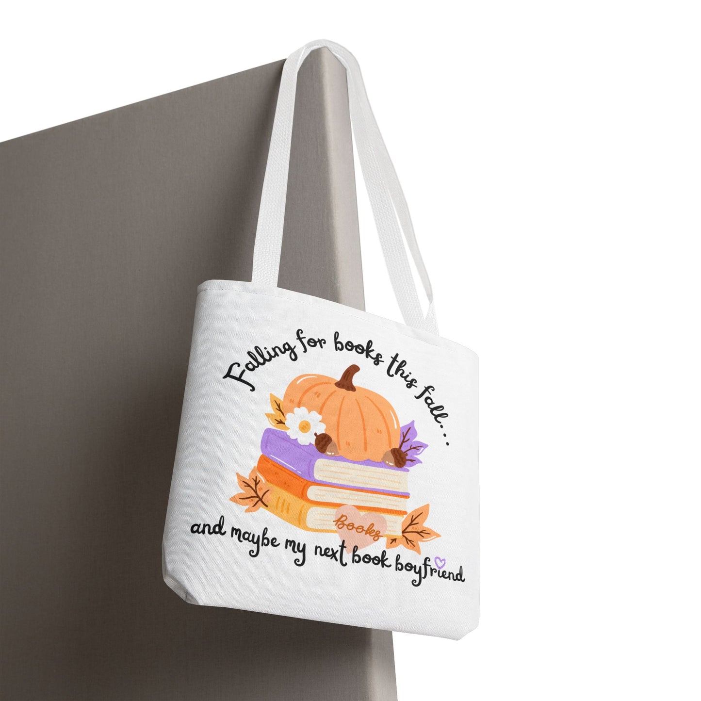 Falling for Books This Fall Tote Bag – Cozy Autumn Book Lover’s Tote