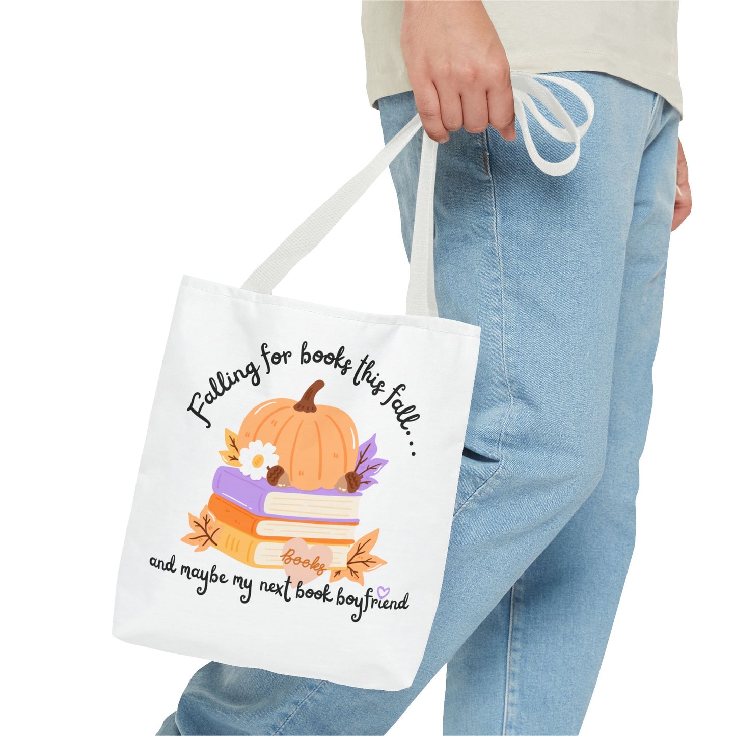 Falling for Books This Fall Tote Bag – Cozy Autumn Book Lover’s Tote