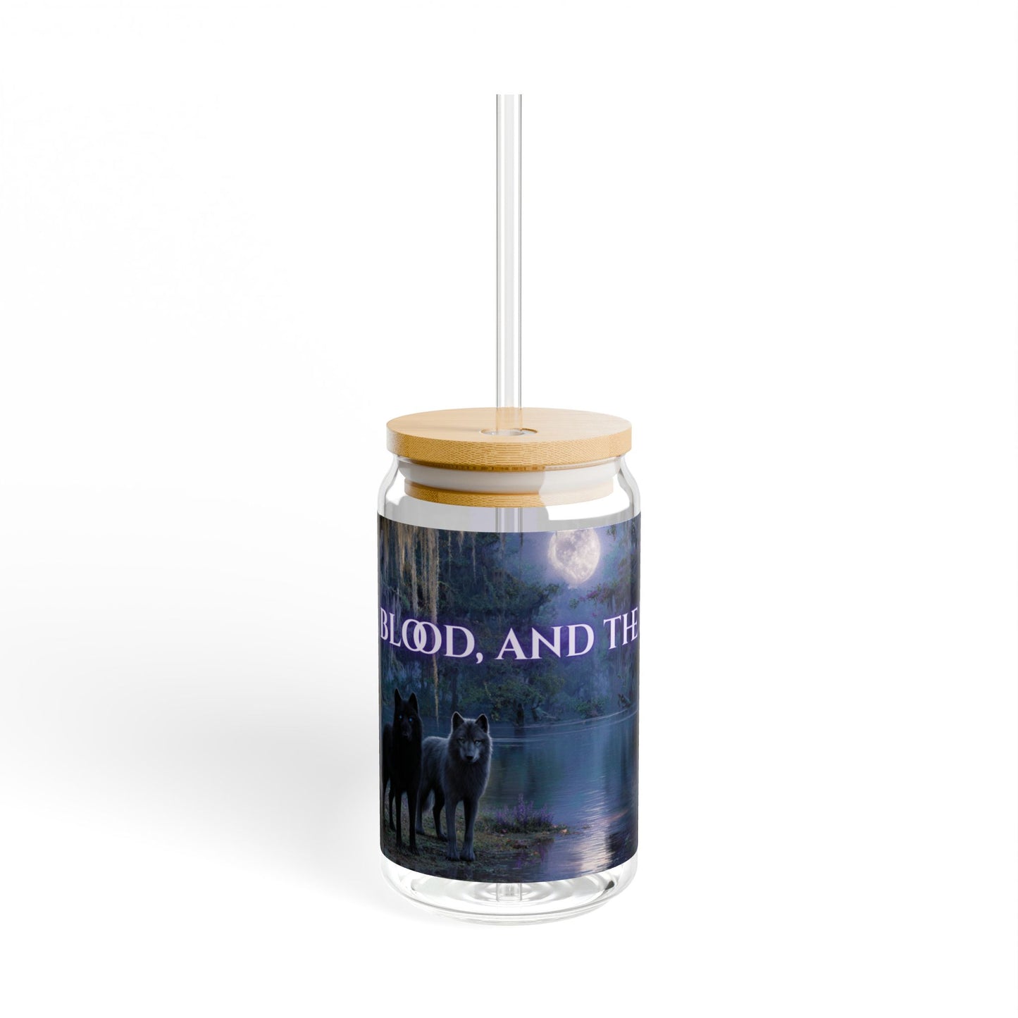 Lily Grace's - Books, Blood, and the Bayou – 16oz Sipper Glass with Lid & Straw