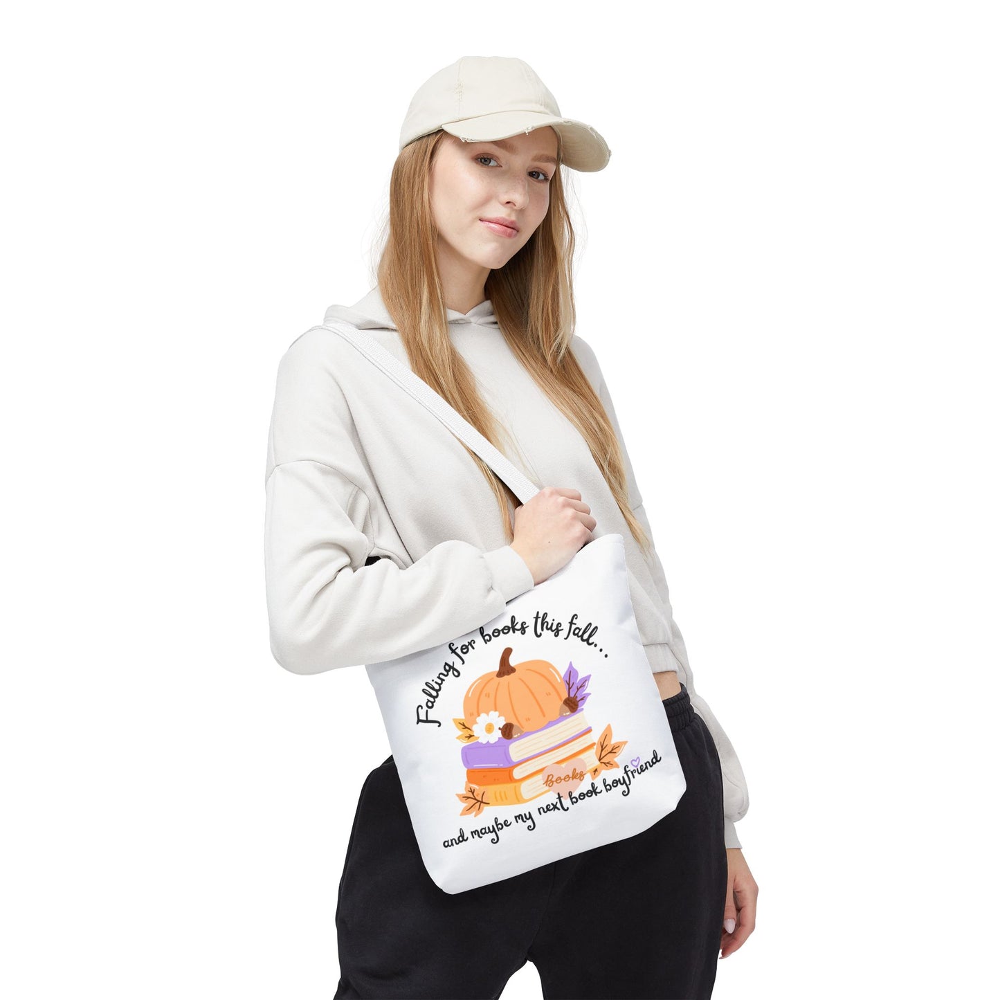 Falling for Books This Fall Tote Bag – Cozy Autumn Book Lover’s Tote