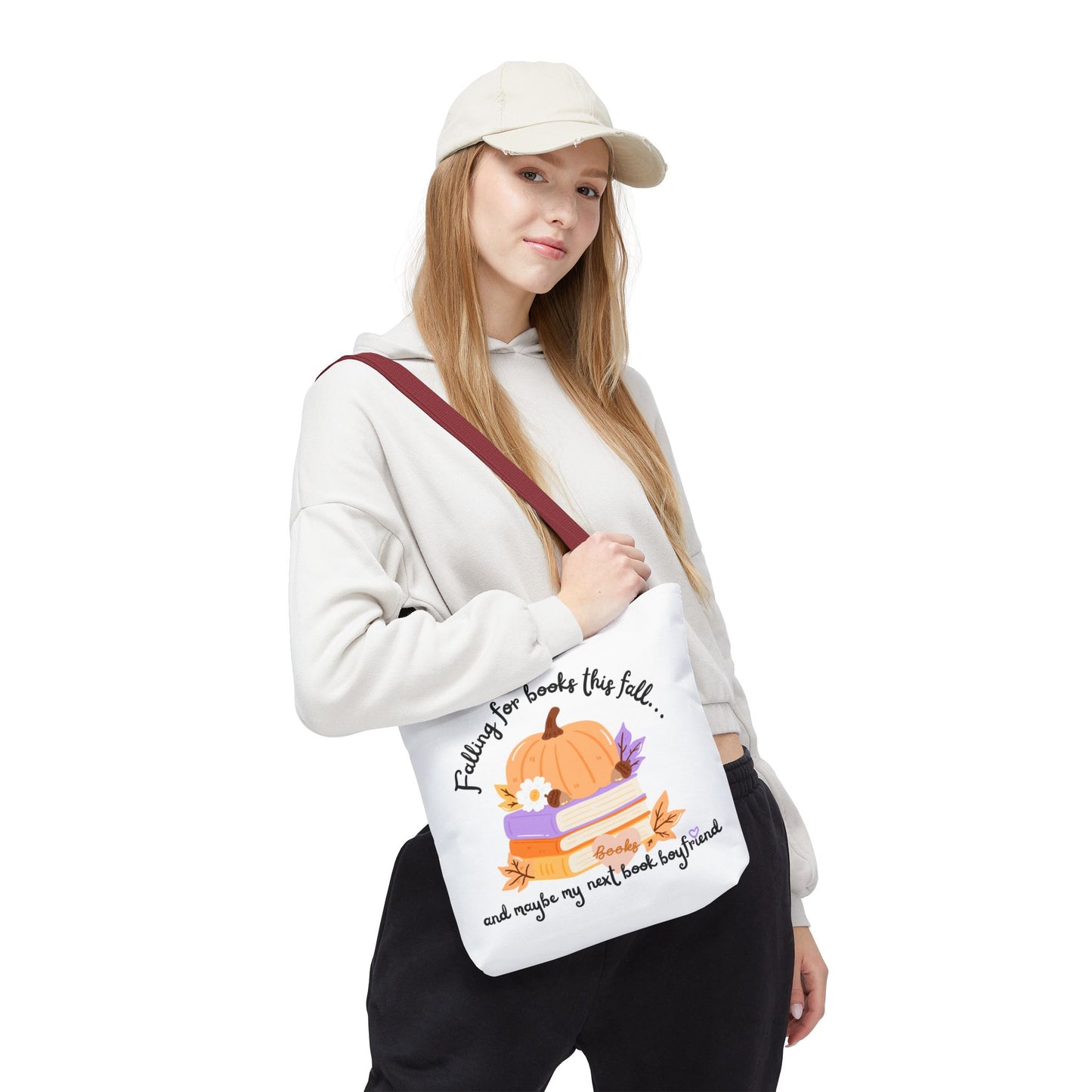 Falling for Books This Fall Tote Bag – Cozy Autumn Book Lover’s Tote