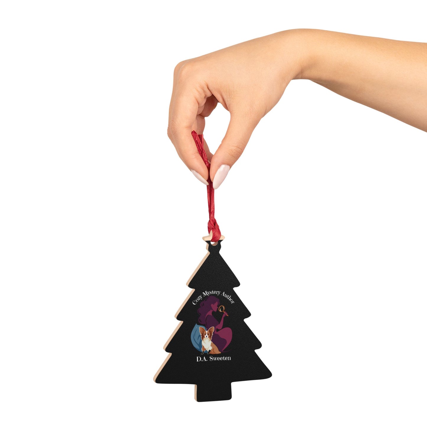 D.A. Sweeten Cozy Mystery Wooden Ornament for Holiday Cheer, Personalized Home Decor, Gift for Christmas, Engagement, Family Celebrations