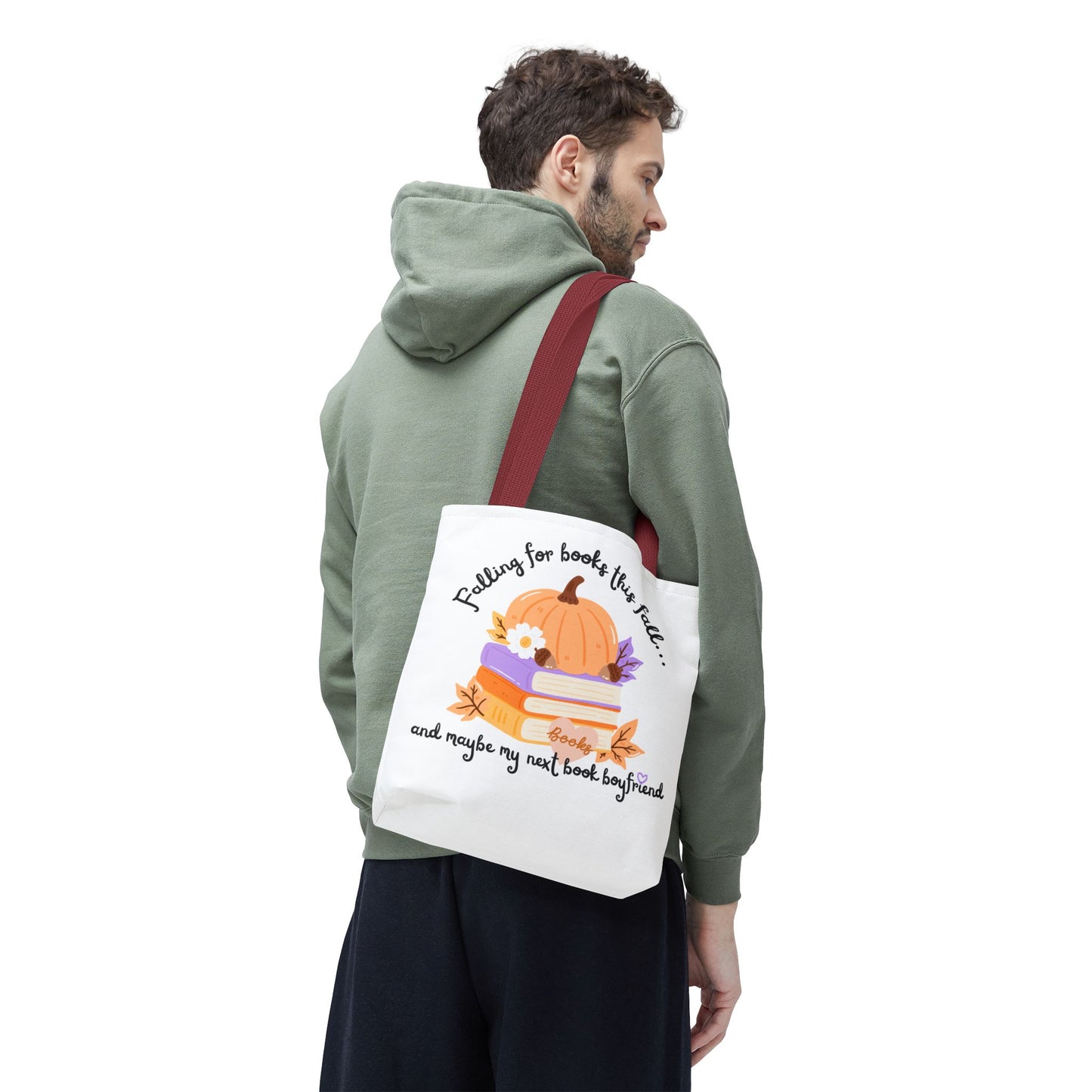 Falling for Books This Fall Tote Bag – Cozy Autumn Book Lover’s Tote