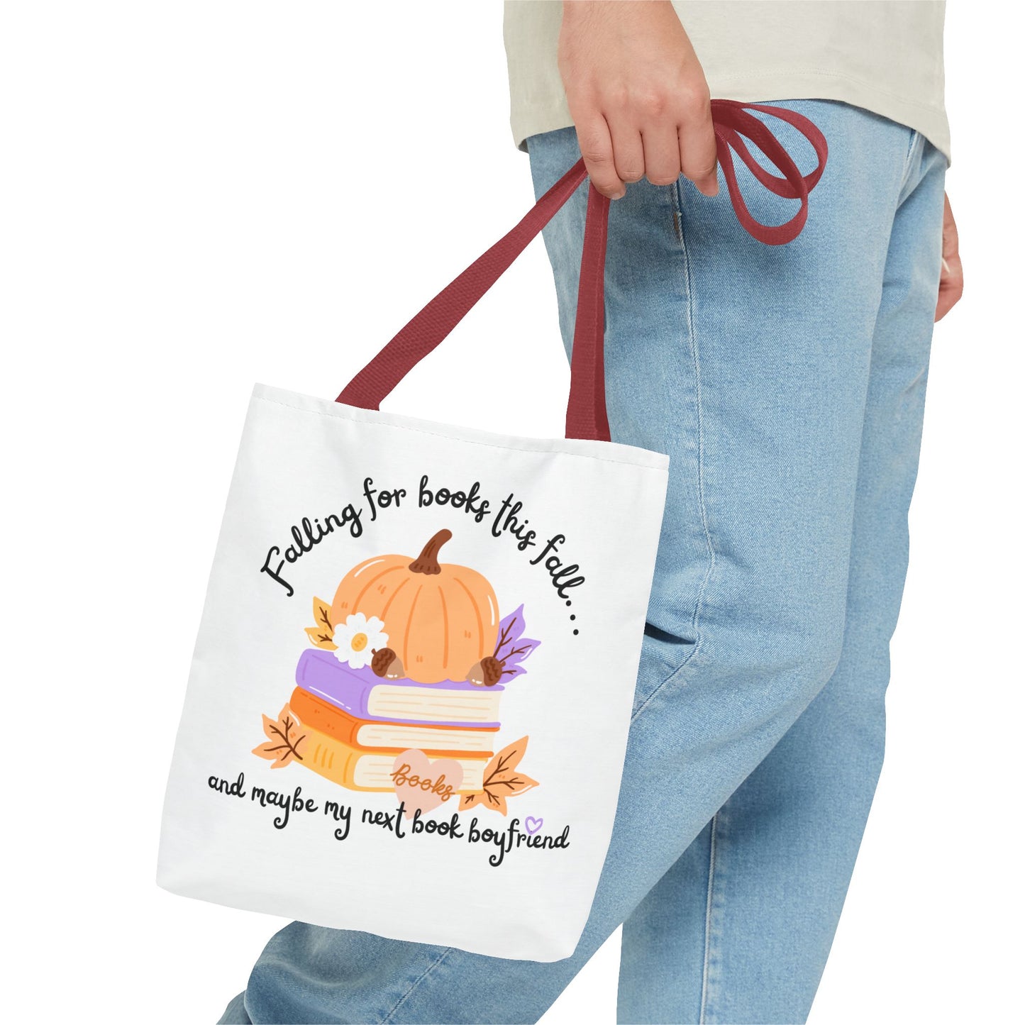 Falling for Books This Fall Tote Bag – Cozy Autumn Book Lover’s Tote