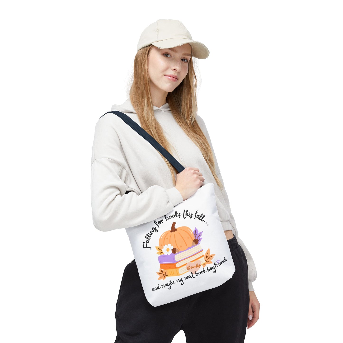 Falling for Books This Fall Tote Bag – Cozy Autumn Book Lover’s Tote