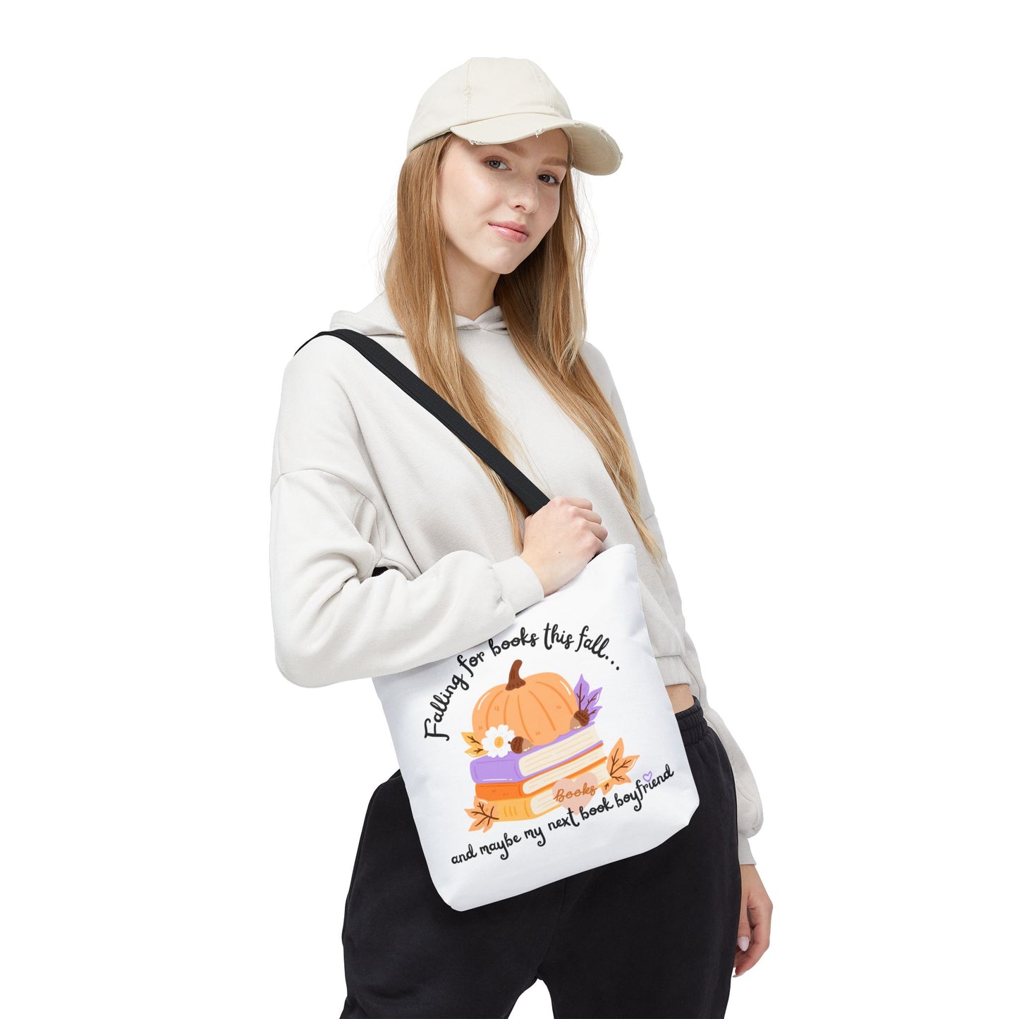 Falling for Books This Fall Tote Bag – Cozy Autumn Book Lover’s Tote