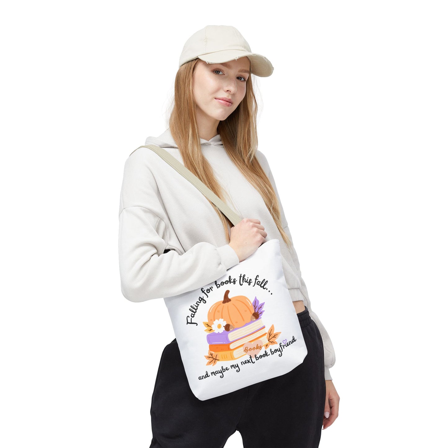 Falling for Books This Fall Tote Bag – Cozy Autumn Book Lover’s Tote