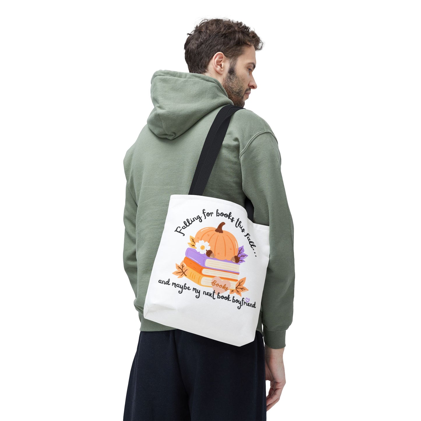 Falling for Books This Fall Tote Bag – Cozy Autumn Book Lover’s Tote