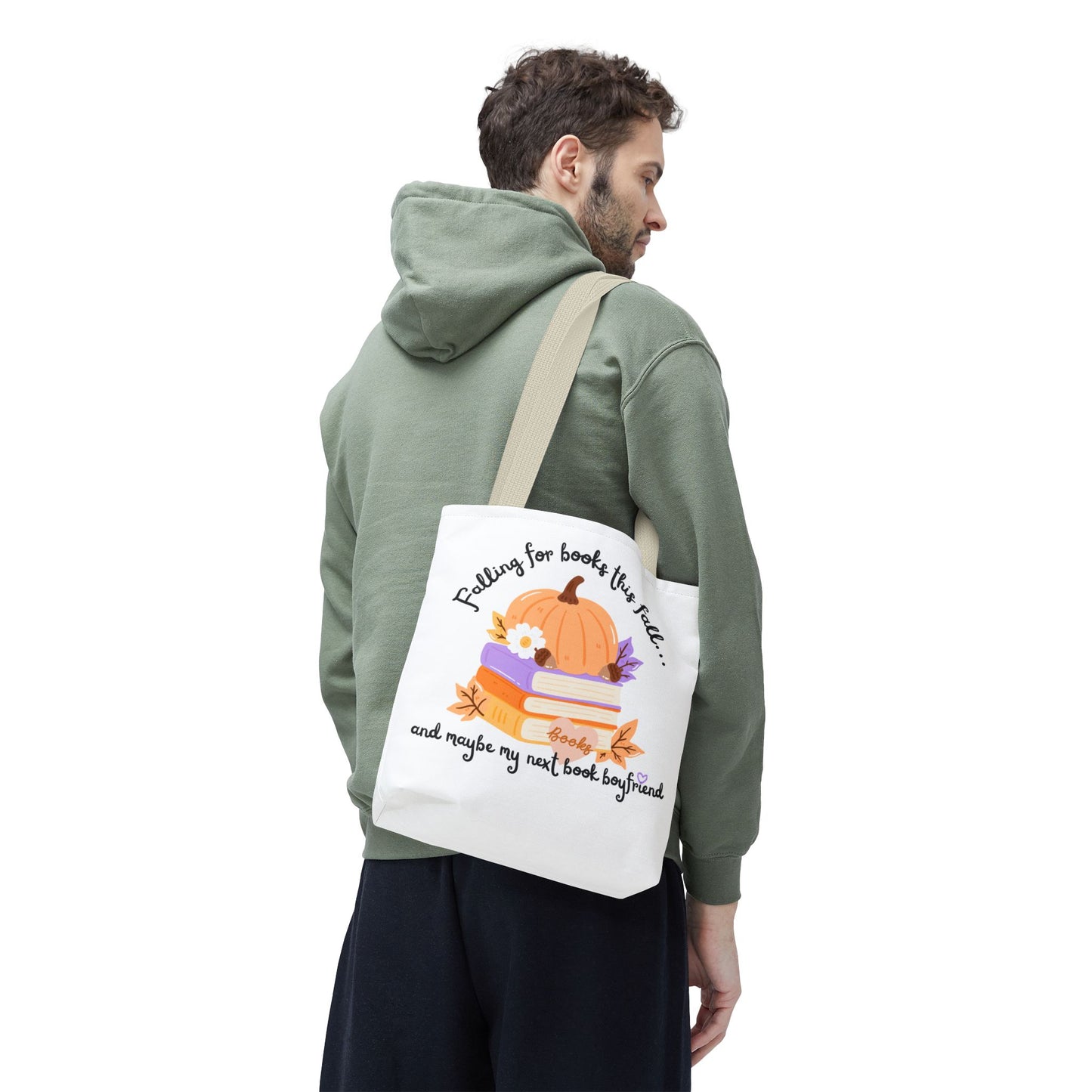 Falling for Books This Fall Tote Bag – Cozy Autumn Book Lover’s Tote