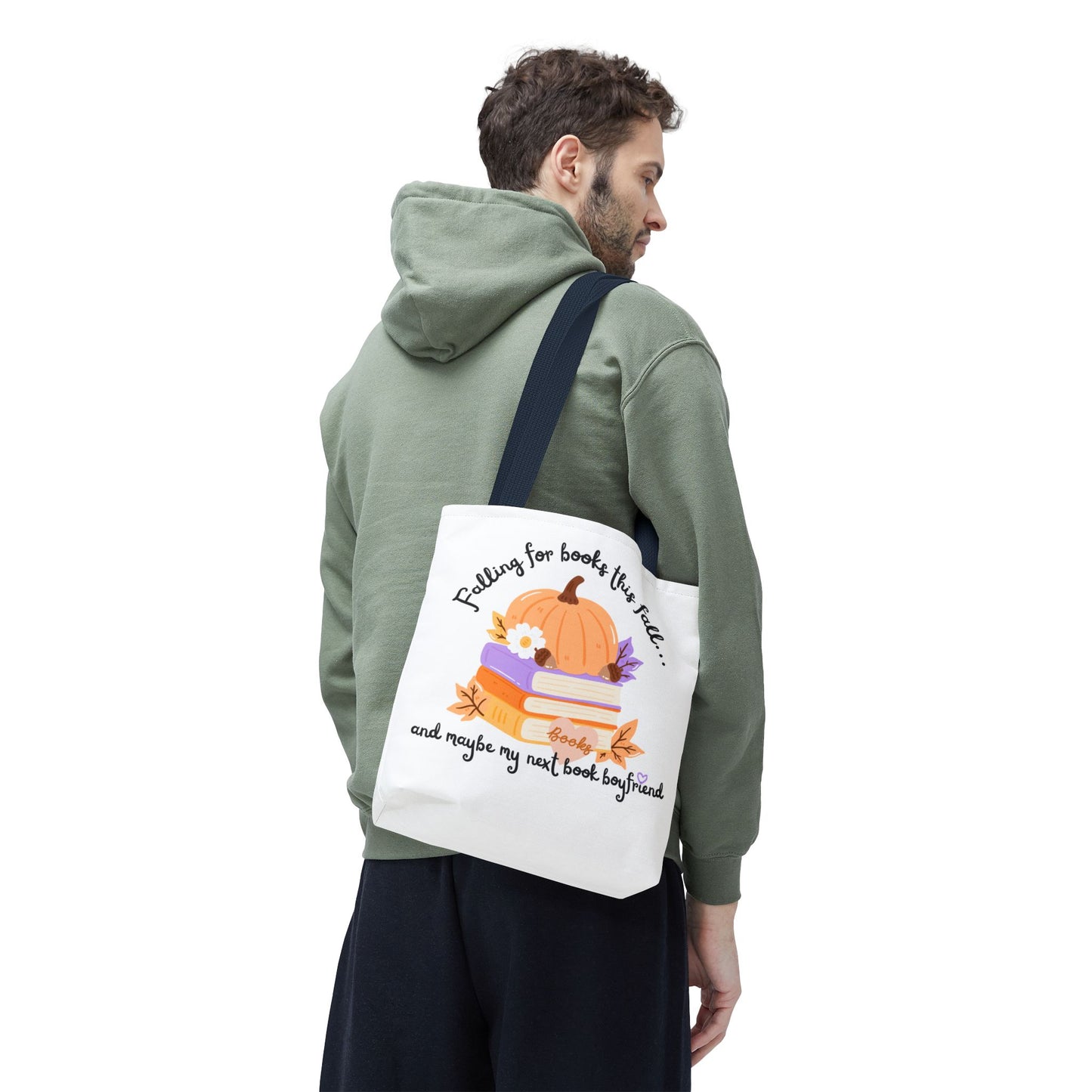Falling for Books This Fall Tote Bag – Cozy Autumn Book Lover’s Tote