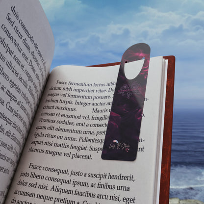 Floral Bookmark — Lily R. Steele’s Bourbon & Blood Dark Rose Metal Bookmark