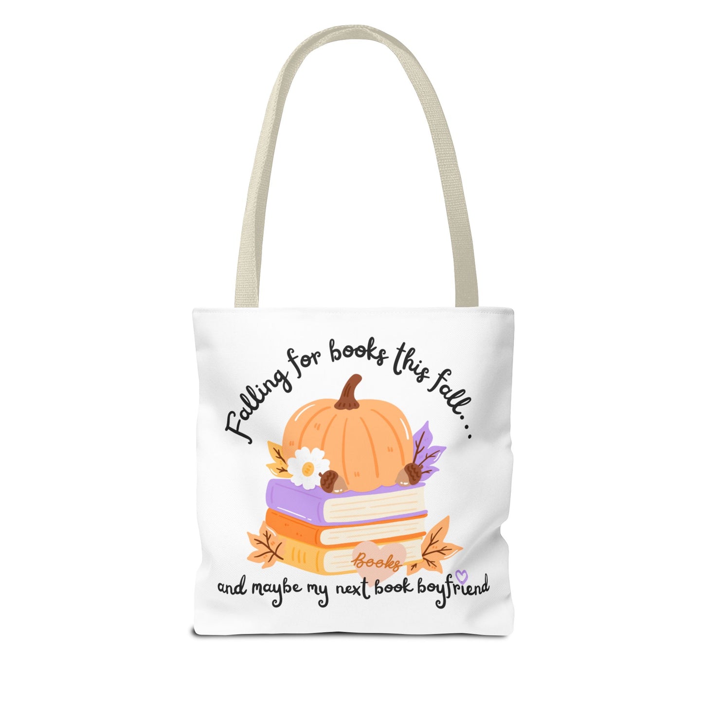 Falling for Books This Fall Tote Bag – Cozy Autumn Book Lover’s Tote