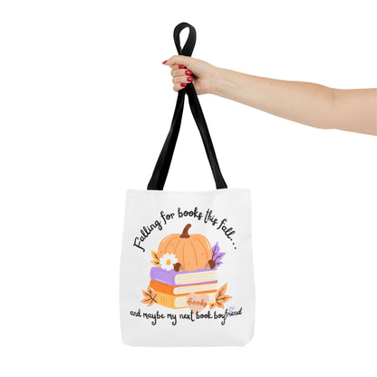 Falling for Books This Fall Tote Bag – Cozy Autumn Book Lover’s Tote