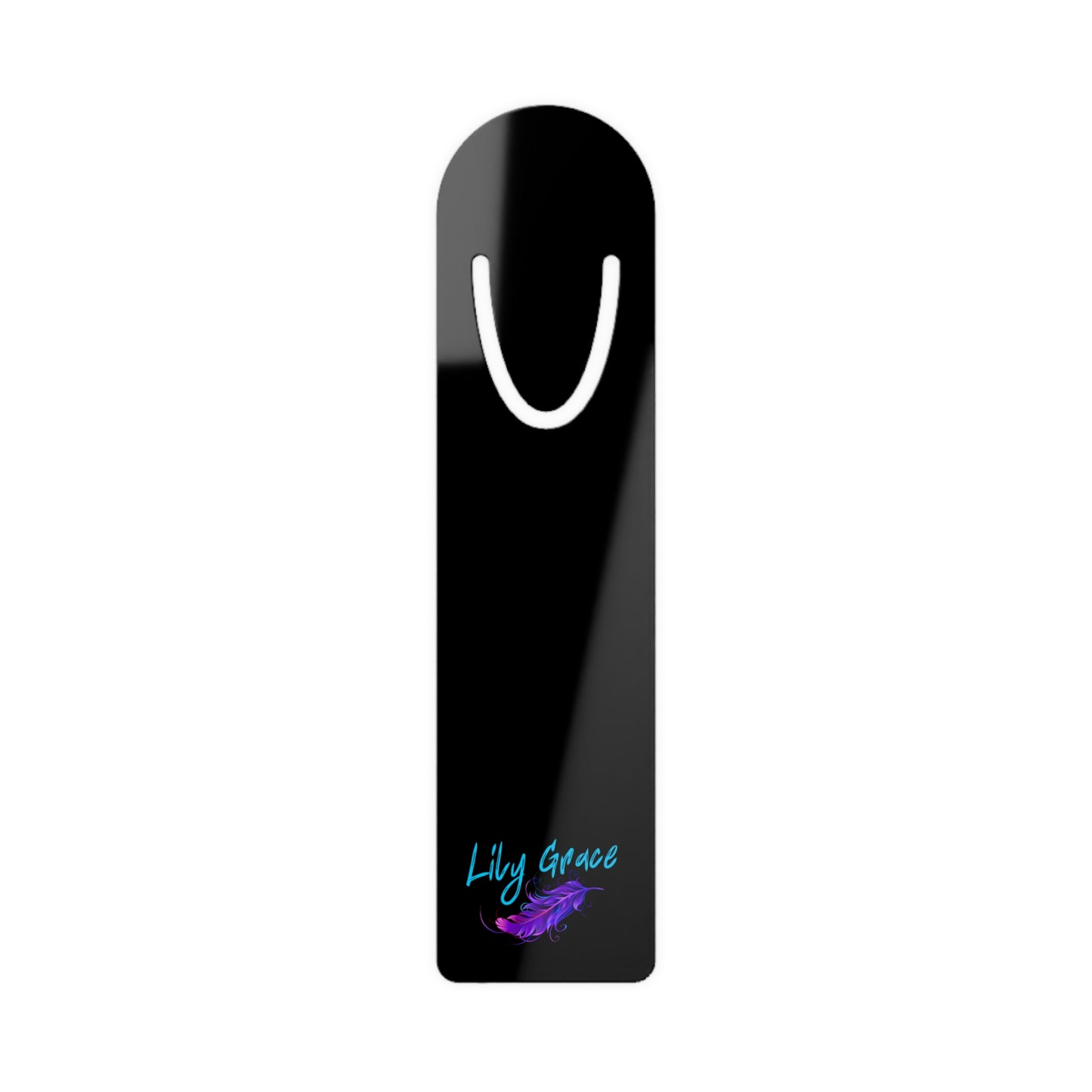 Lily Grace Aluminum Bookmark - Signature Feather