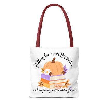 Falling for Books This Fall Tote Bag – Cozy Autumn Book Lover’s Tote