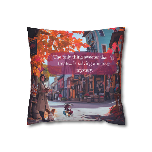 Sticky Sweet Murder Fall Pillowcase – Cozy Mystery Decor, Pillowcase, Ideal for Home Décor, Gift for Mystery Lovers, Seasonal Accent, Fall Decoration