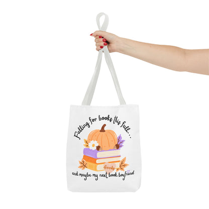 Falling for Books This Fall Tote Bag – Cozy Autumn Book Lover’s Tote