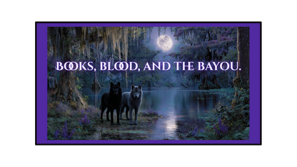 Lily Grace's - Books, Blood, and the Bayou – 16oz Sipper Glass with Lid & Straw