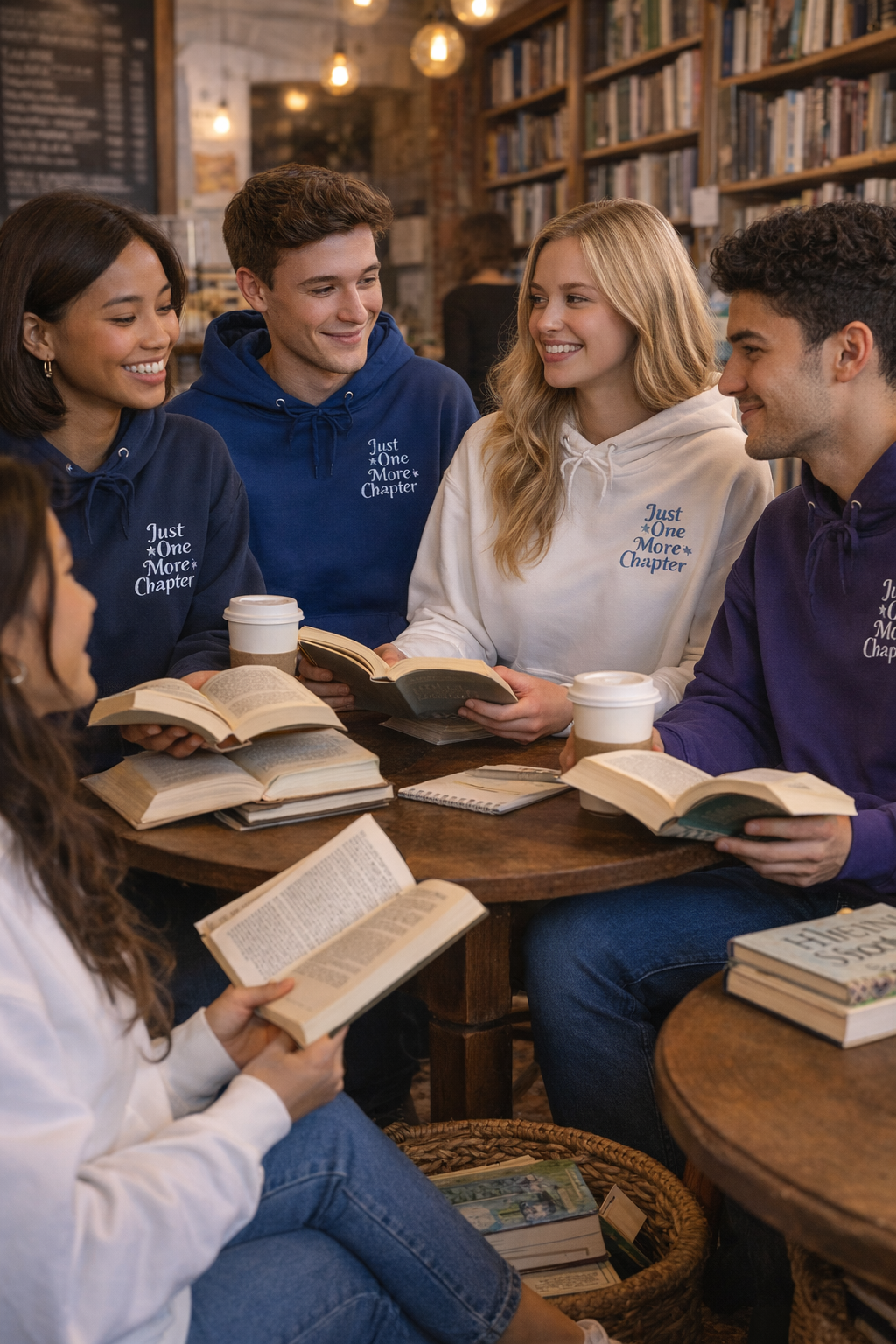 Hoodie "Just One More Chapter" – Cozy Reader Pullover