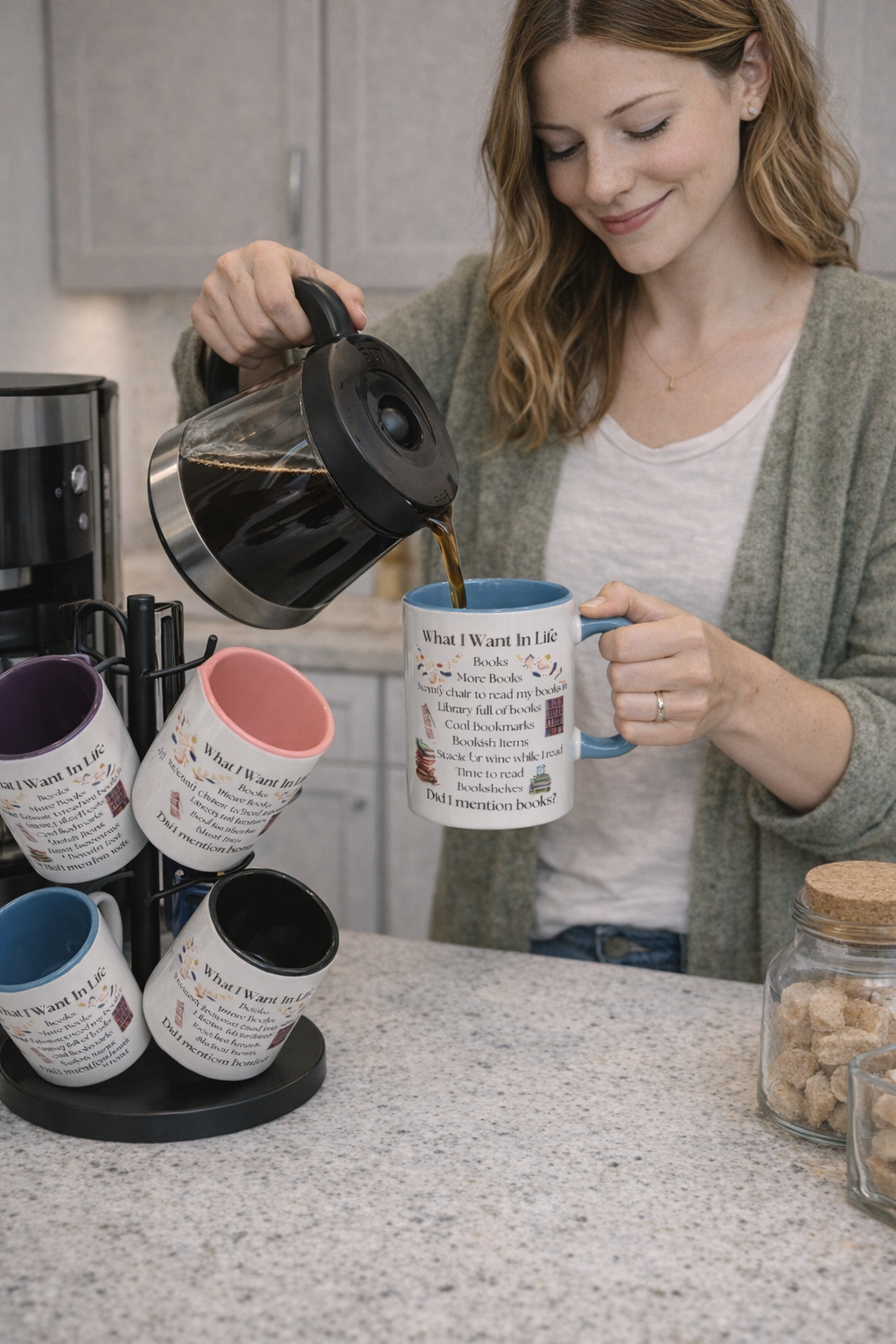 What I Want In Life Coffee Mug — Book Lover Gifts (11/15oz)