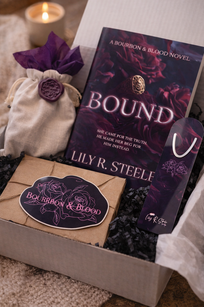 Bourbon & Blood Rose Sticker — Gothic Floral Kiss-Cut Decal