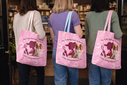 This Is My Whodunit Tote — Cozy Mystery With Dot Canvas Bag