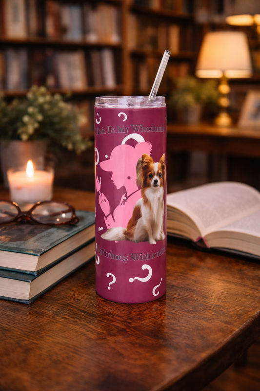 20oz Cozy Mystery Tumbler — “This Is My Whodunit” (D.A. Sweeten Collection)