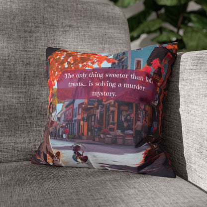 Sticky Sweet Murder Fall Pillowcase – Cozy Mystery Decor, Pillowcase, Ideal for Home Décor, Gift for Mystery Lovers, Seasonal Accent, Fall Decoration