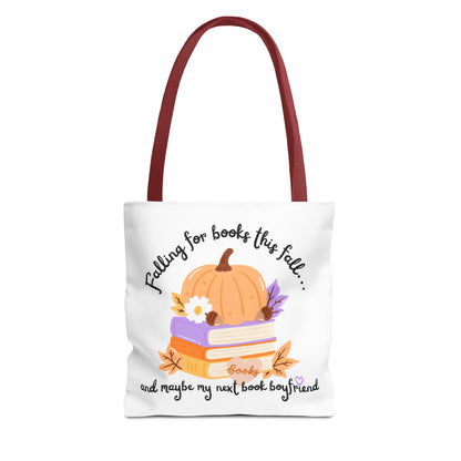 Falling for Books This Fall Tote Bag – Cozy Autumn Book Lover’s Tote