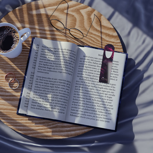 Floral Bookmark — Lily R. Steele’s Bourbon & Blood Dark Rose Metal Bookmark