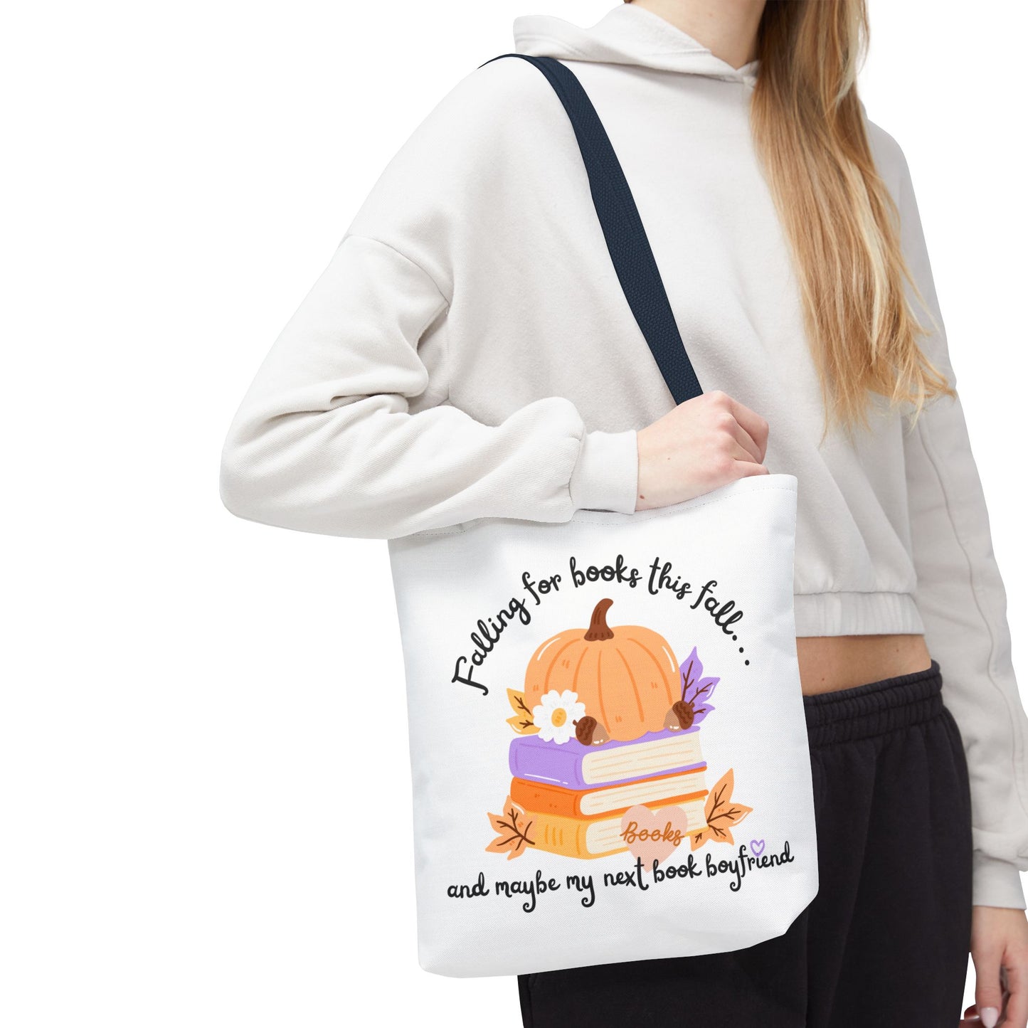 Falling for Books This Fall Tote Bag – Cozy Autumn Book Lover’s Tote