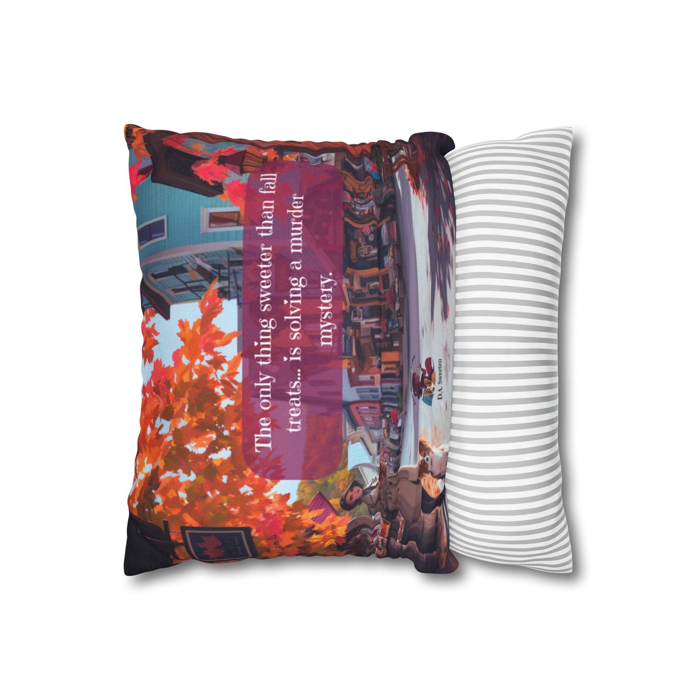Sticky Sweet Murder Fall Pillowcase – Cozy Mystery Decor, Pillowcase, Ideal for Home Décor, Gift for Mystery Lovers, Seasonal Accent, Fall Decoration