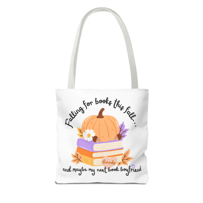 Falling for Books This Fall Tote Bag – Cozy Autumn Book Lover’s Tote