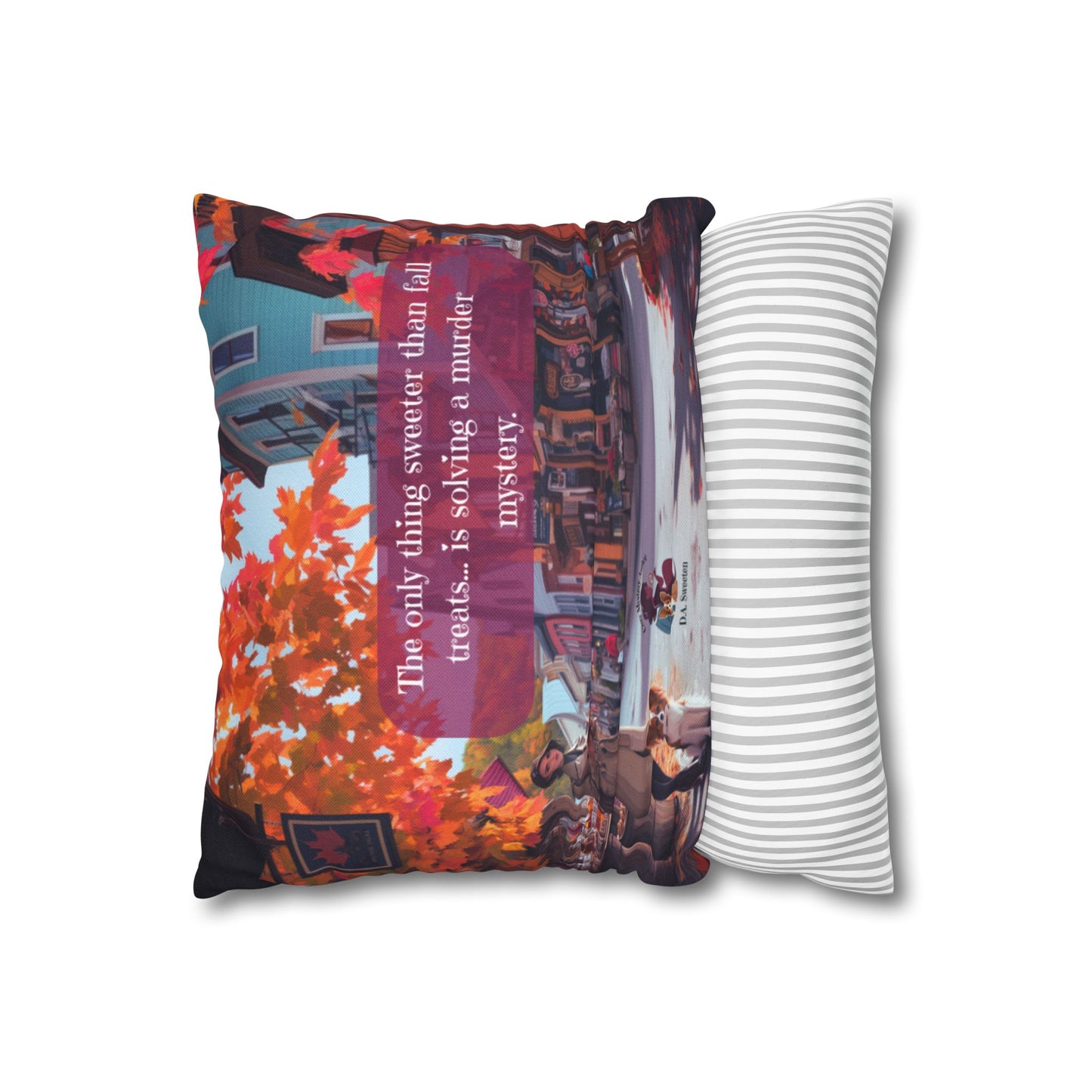 Sticky Sweet Murder Fall Pillowcase – Cozy Mystery Decor, Pillowcase, Ideal for Home Décor, Gift for Mystery Lovers, Seasonal Accent, Fall Decoration