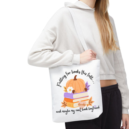 Falling for Books This Fall Tote Bag – Cozy Autumn Book Lover’s Tote