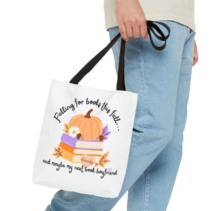 Falling for Books This Fall Tote Bag – Cozy Autumn Book Lover’s Tote