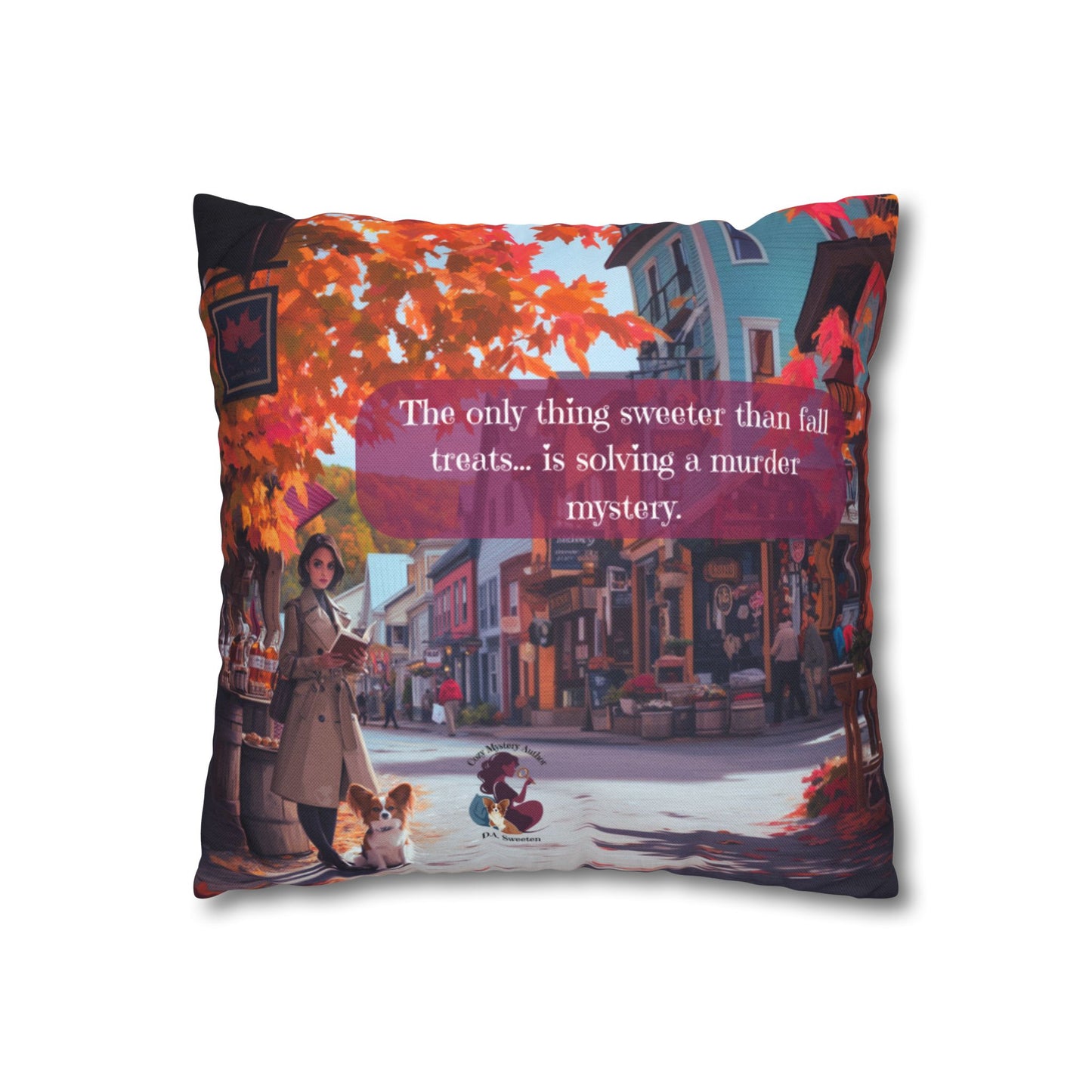 Sticky Sweet Murder Fall Pillowcase – Cozy Mystery Decor, Pillowcase, Ideal for Home Décor, Gift for Mystery Lovers, Seasonal Accent, Fall Decoration
