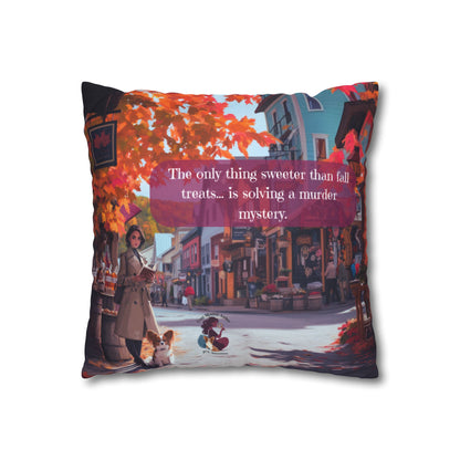 Sticky Sweet Murder Fall Pillowcase – Cozy Mystery Decor, Pillowcase, Ideal for Home Décor, Gift for Mystery Lovers, Seasonal Accent, Fall Decoration