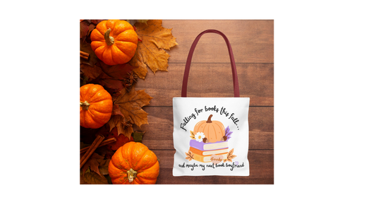 Falling for Books This Fall Tote Bag – Cozy Autumn Book Lover’s Tote